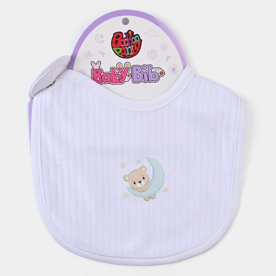Infant Baby Bib/Apron White | 0M+
