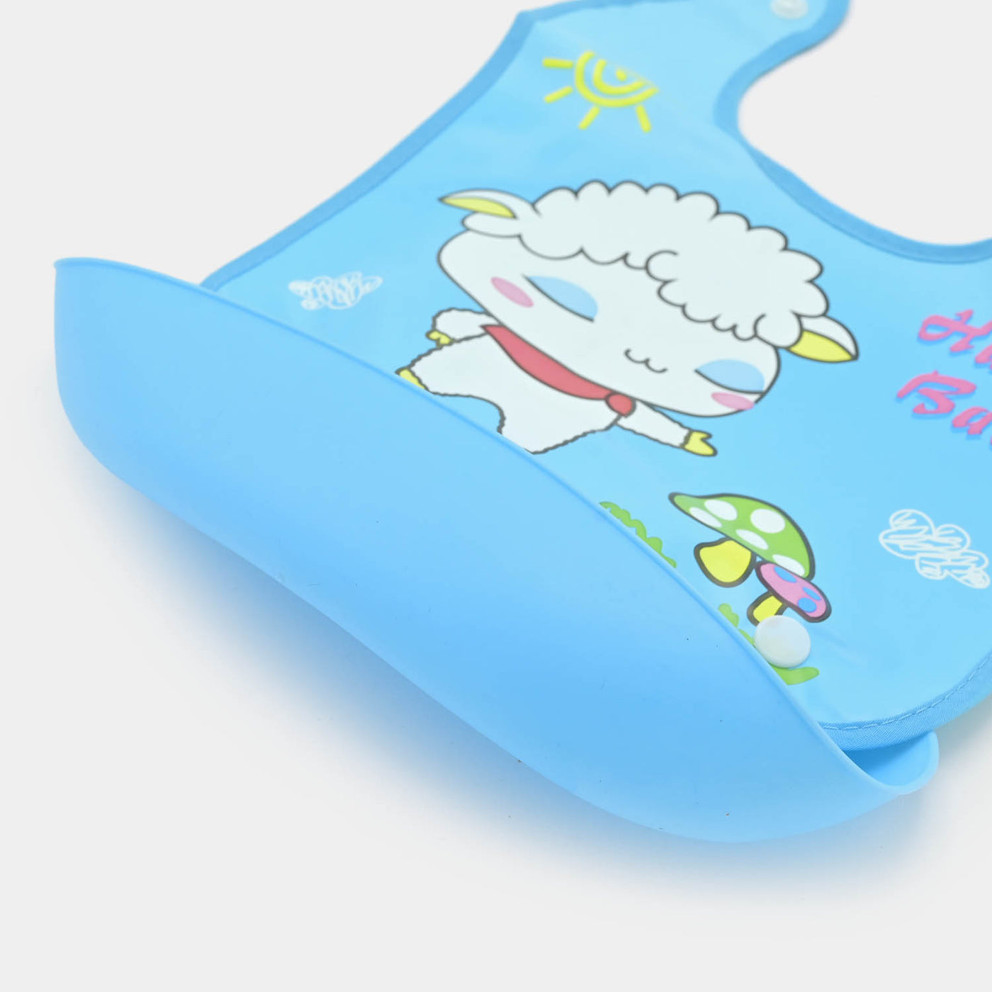 Baby Bib With Food Catcher - Sky Blue