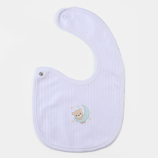 Infant Baby Bib/Apron White | 0M+