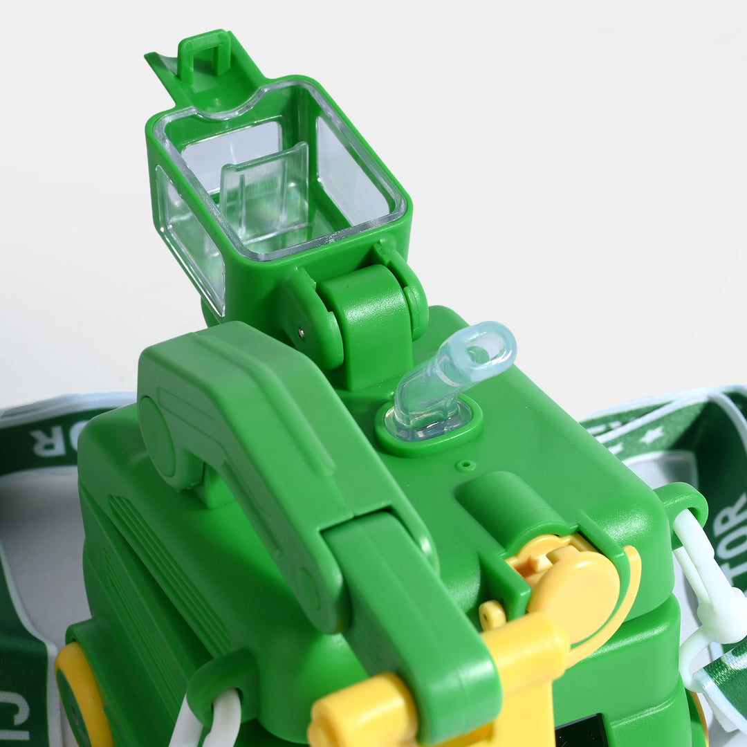 CUTE EXCAVATOR STRAW CUP WATER BOTTLE/BEAKER | SH2695 - GREEN
