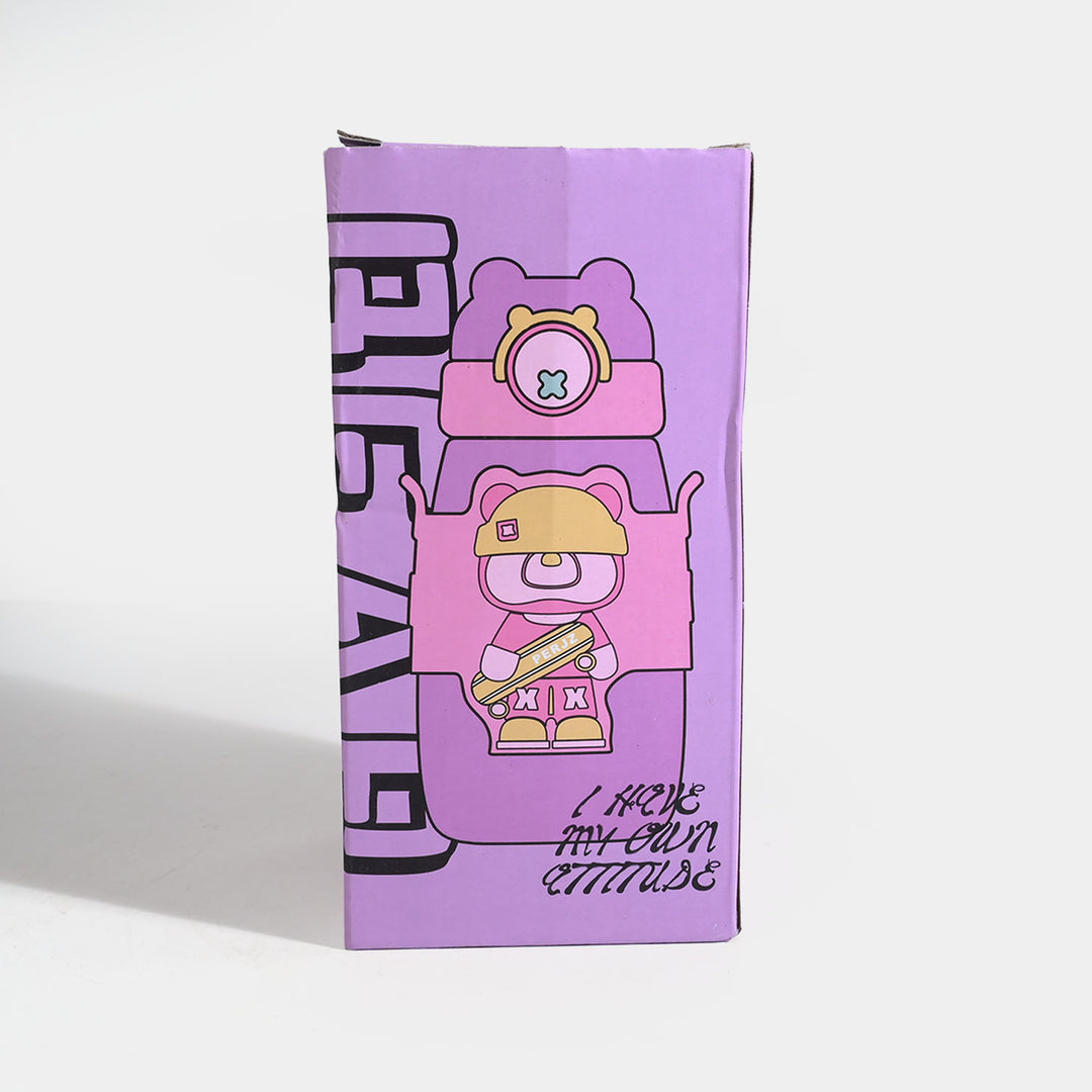 KIDS STRAW WATER BOTTLE/BEAKER | SH2703 - PINK