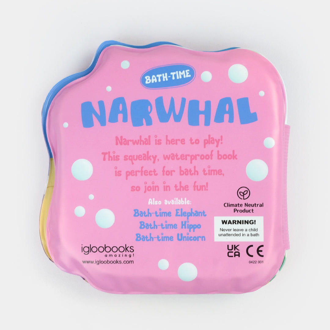 Bath Time Narwhal Book Fun With Squeaky sound