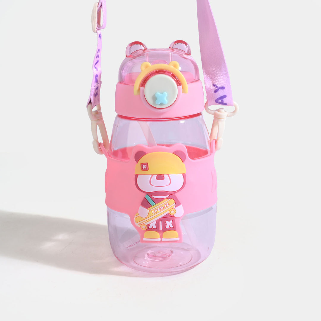 KIDS STRAW WATER BOTTLE/BEAKER | SH2703 - PINK
