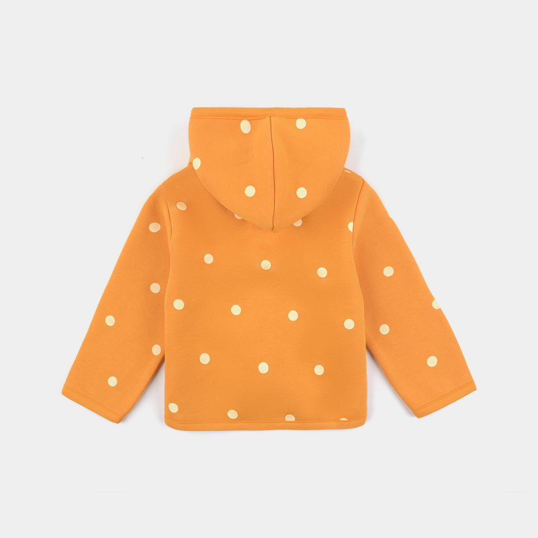 Infant Girls Fleece Knitted Jacket Polka Rabbit