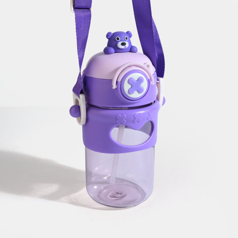KIDS STRAW WATER BOTTLE/BEAKER | SH2704 - PURPLE