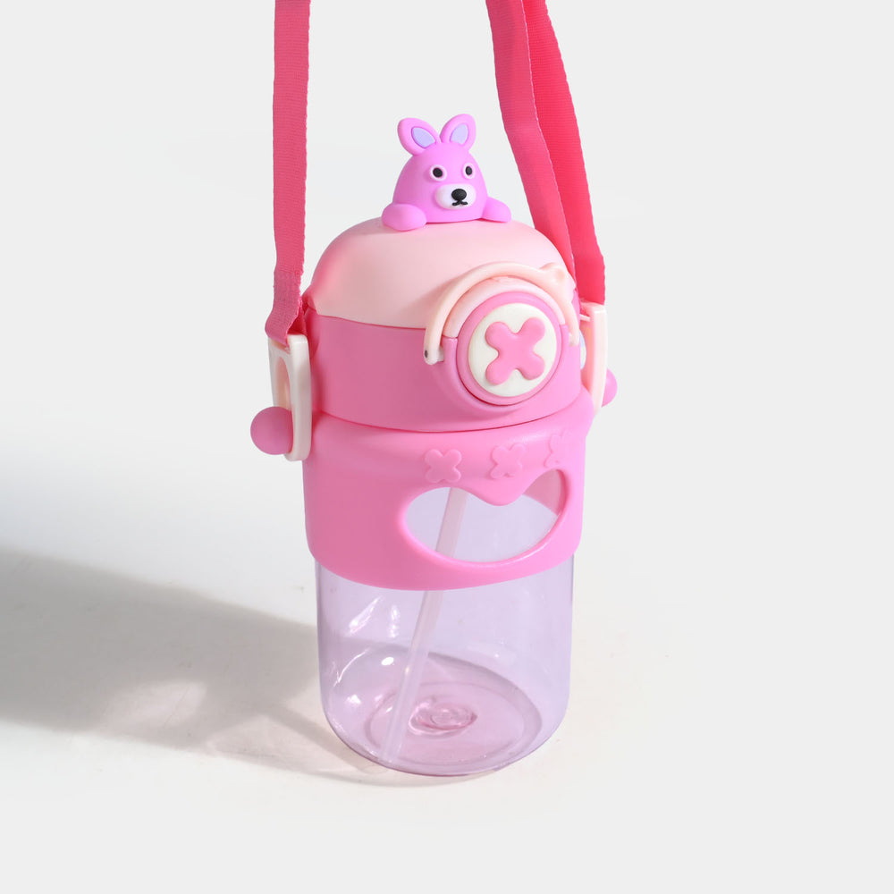 KIDS STRAW WATER BOTTLE/BEAKER | SH2704 - PINK