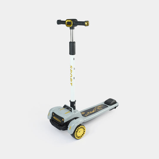 Kids' 3-Wheel Scooty with Lights & Sound | 618A Grey