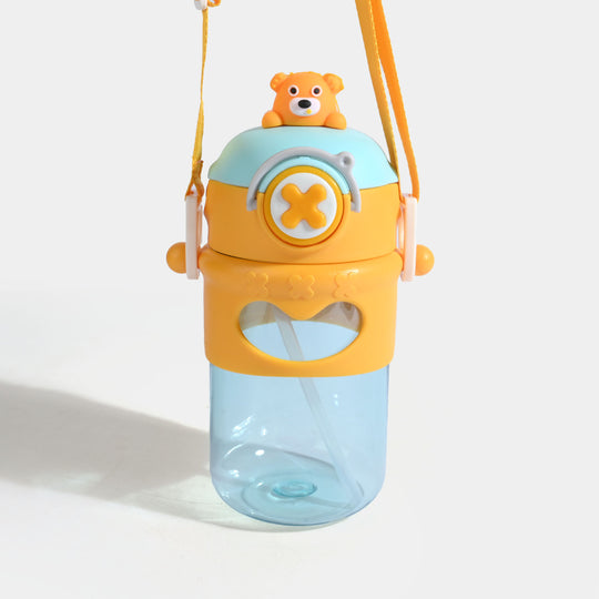 KIDS STRAW WATER BOTTLE/BEAKER | SH2704 - YELLOW