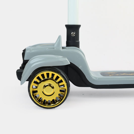 Kids' 3-Wheel Scooty with Lights & Sound | 618A Grey