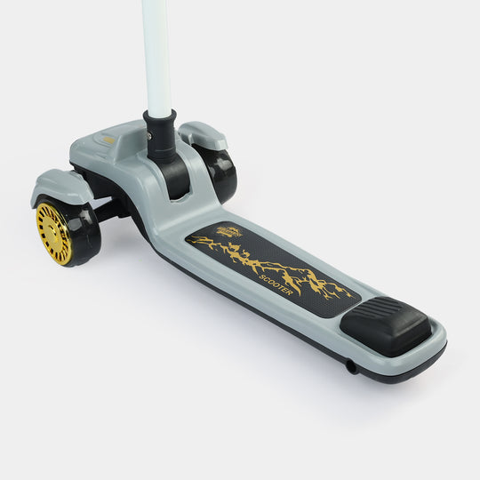 Kids' 3-Wheel Scooty with Lights & Sound | 618A Grey