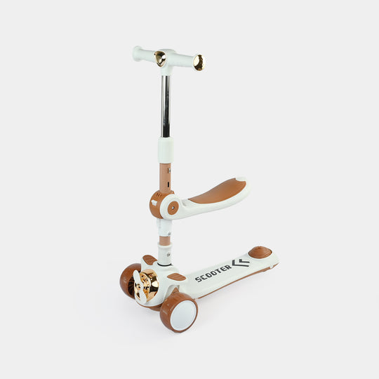 Kids' 3-Wheel Scooty with Lights & Sound | 612 Brown