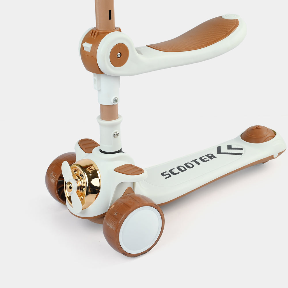 Kids' 3-Wheel Scooty with Lights & Sound | 612 Brown