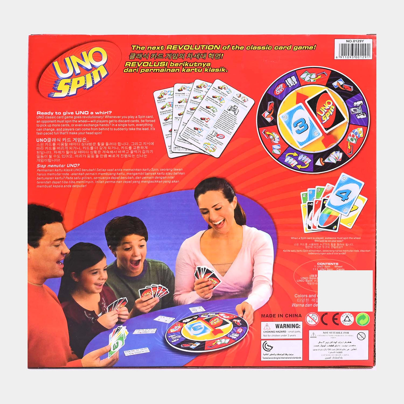 UNO Board & Card Spin Game