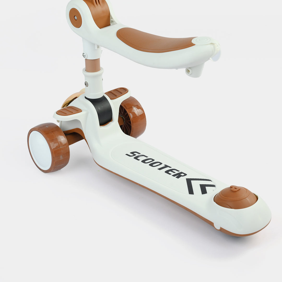 Kids' 3-Wheel Scooty with Lights & Sound | 612 Brown