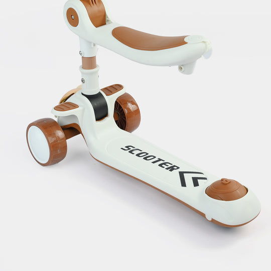 Kids' 3-Wheel Scooty with Lights & Sound | 612 Brown