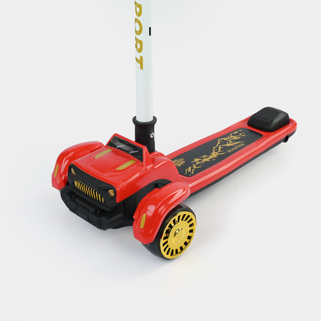 Kids' 3-Wheel Scooty with Lights & Sound | 618A Red