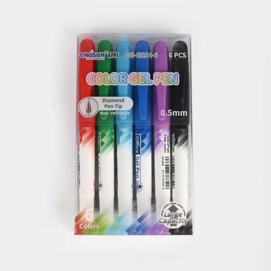 Colour Gel Pen Set 6Pcs