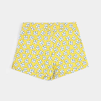 Infant Girls PC Short Small Flower-Yellow