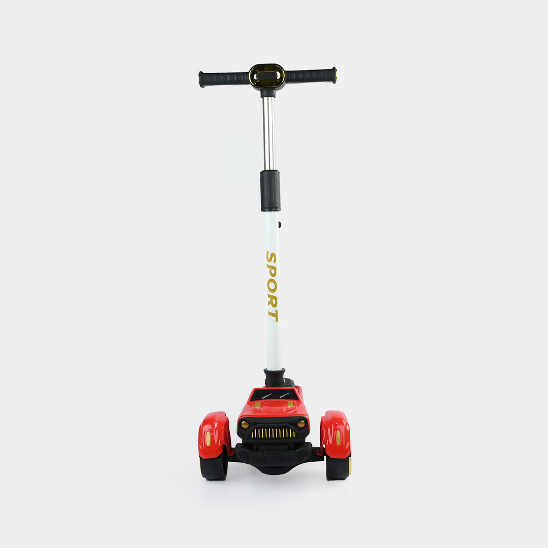 Kids' 3-Wheel Scooty with Lights & Sound | 618A Red