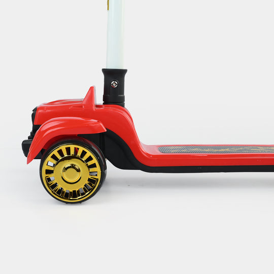 Kids' 3-Wheel Scooty with Lights & Sound | 618A Red