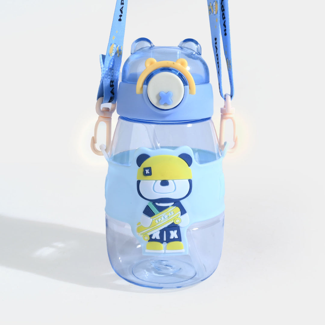 KIDS STRAW WATER BOTTLE/BEAKER | SH2703 - BLUE