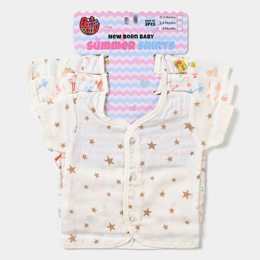 Pack of 3 Infant Summer Shirts | 0-3Months