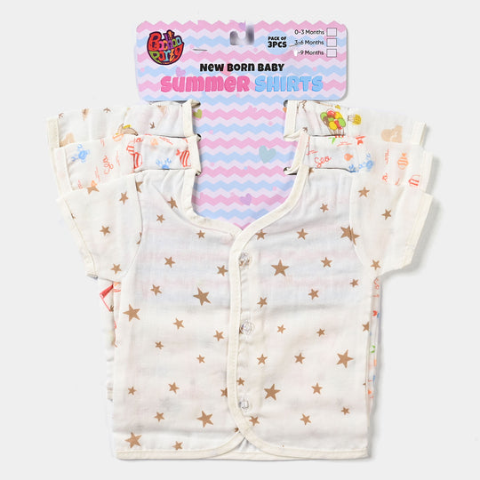 Pack of 3 Infant Summer Shirts | 0-3Months