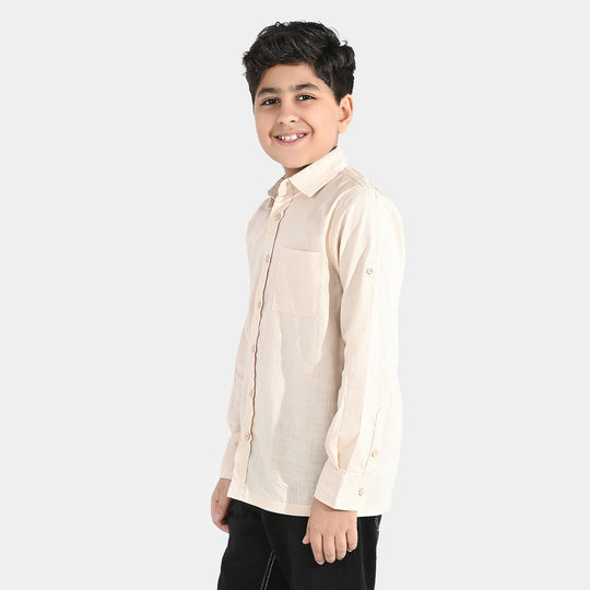 Boys Slub Jersey Casual Shirt - Beach Day