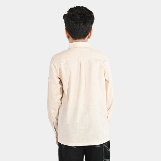 Boys Slub Jersey Casual Shirt - Beach Day