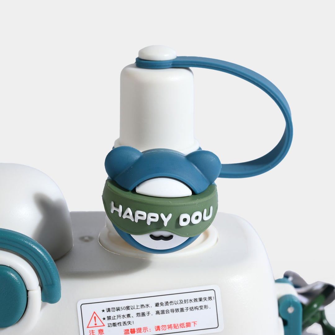DOUBLE DRINKING STRAW CUP WATER BOTTLE/BEAKER | SH2705 - GREEN