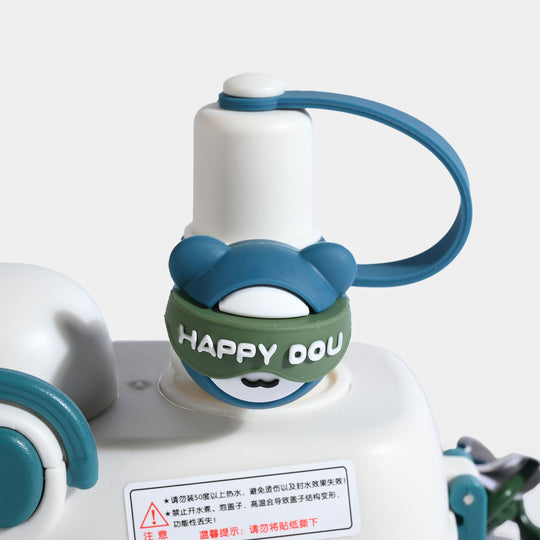 DOUBLE DRINKING STRAW CUP WATER BOTTLE/BEAKER | SH2705 - GREEN