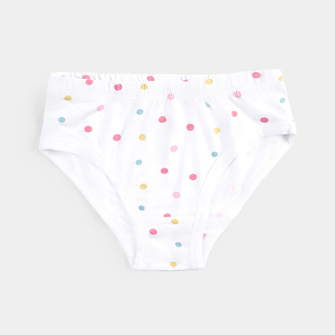 Girls Cotton Jersey Panties Pack of 2 Polka Dots-Pink/White