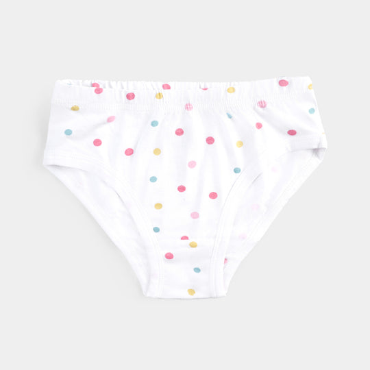 Girls Cotton Jersey Panties Pack of 2 Polka Dots-Pink/White