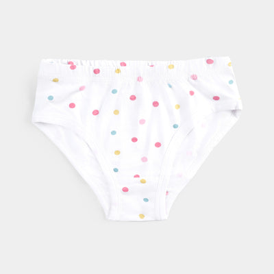 Girls Cotton Jersey Panties Pack of 2 Polka Dots-Pink/White