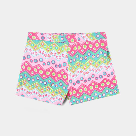 Infant Girls Poly Cotton Short Multi Tribe-Multi