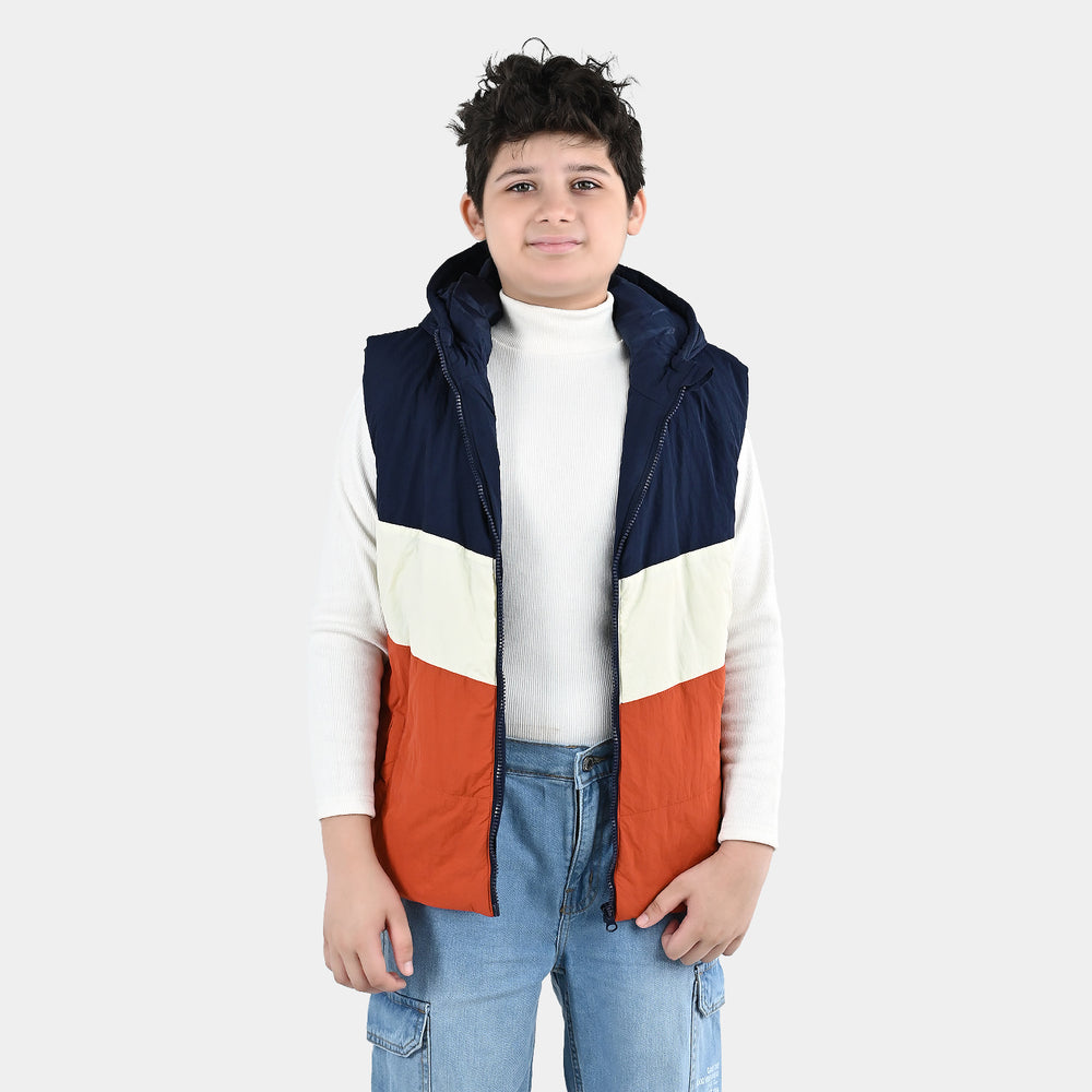 Boys Polyester Puffer Jacket W/S Orange