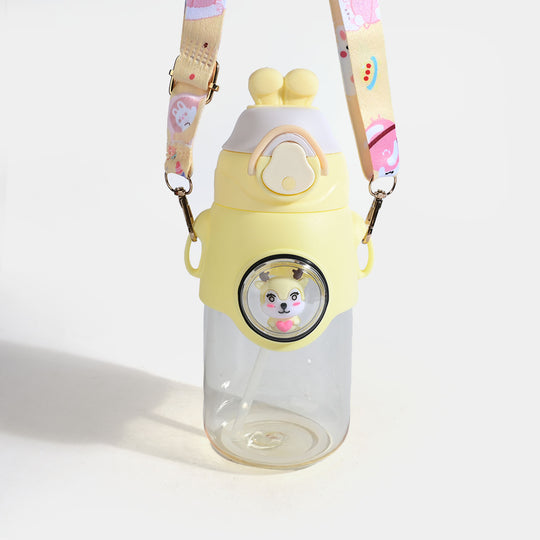 KIDS STRAW WATER BOTTLE/BEAKER | SH2702 - YELLOW