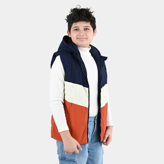 Boys Polyester Puffer Jacket W/S Orange