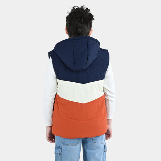 Boys Polyester Puffer Jacket W/S Orange