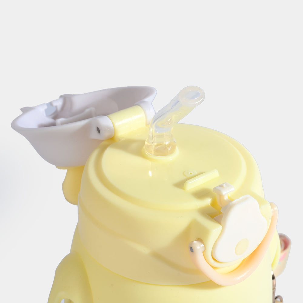 KIDS STRAW WATER BOTTLE/BEAKER | SH2702 - YELLOW