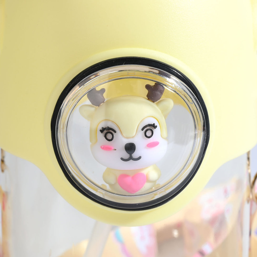 KIDS STRAW WATER BOTTLE/BEAKER | SH2702 - YELLOW
