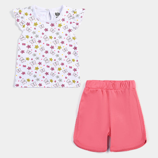 Infant Girls Cotton Interlock 2 Piece Set