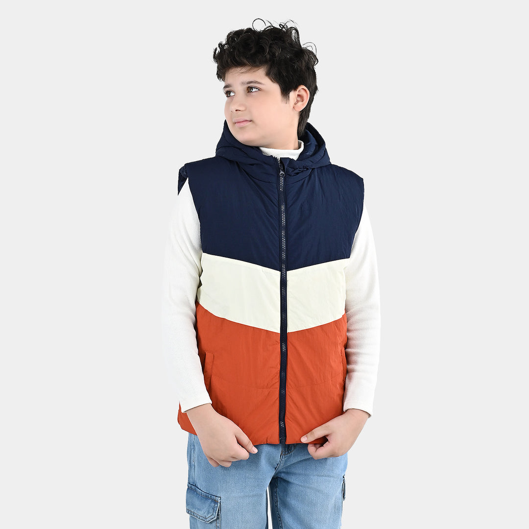 Boys Polyester Puffer Jacket W/S Orange