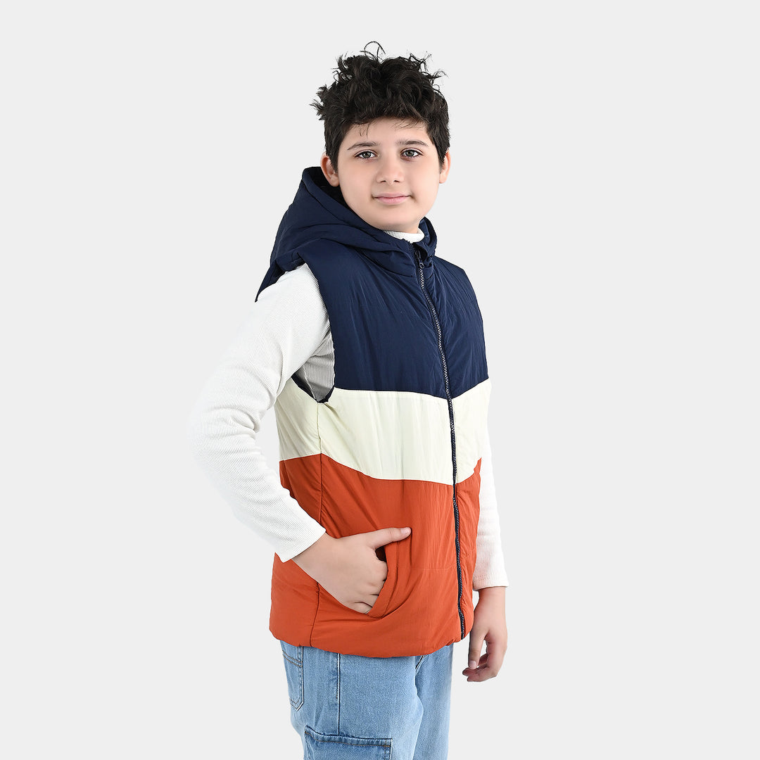 Boys Polyester Puffer Jacket W/S Orange