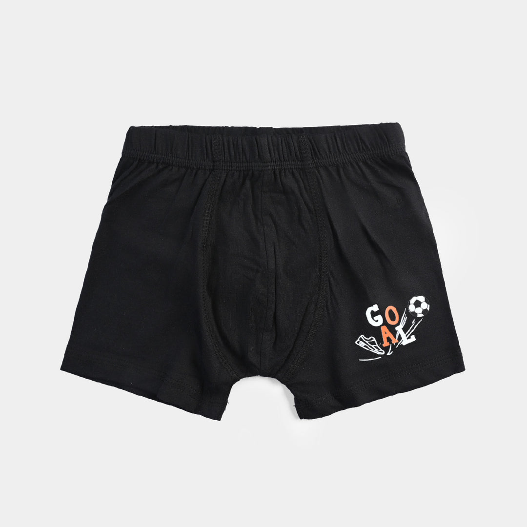 Boys Cotton Jersey Boxer Pack of 2 Football-Black/Grey