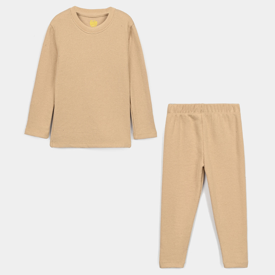 Boys Thermal inner Suit BROWN