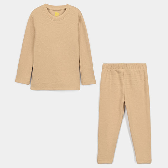 Boys Thermal inner Suit BROWN