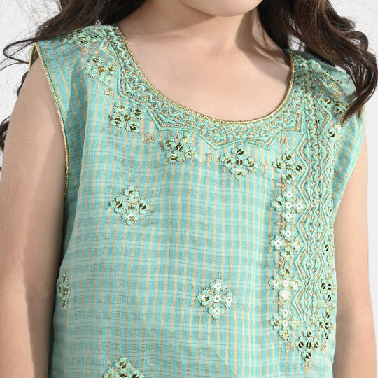 Girls Jacquard 2Pcs Glitter-Mint Green