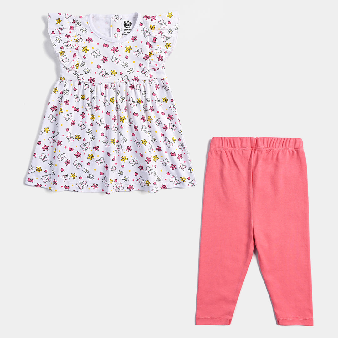 Infant Girls Cotton Interlock 2 Piece Set