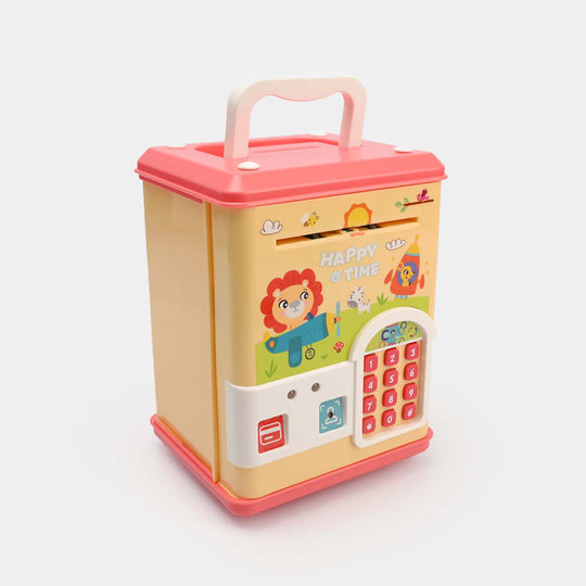 Kids Money-Safe with Password Lock – “Happy Time” Electronic Piggy Bank